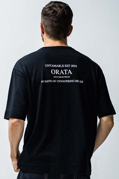 ORATA オラータ OR1-T-003 vintage crew T プリントTシャツ BLACK 正規通販 メンズ