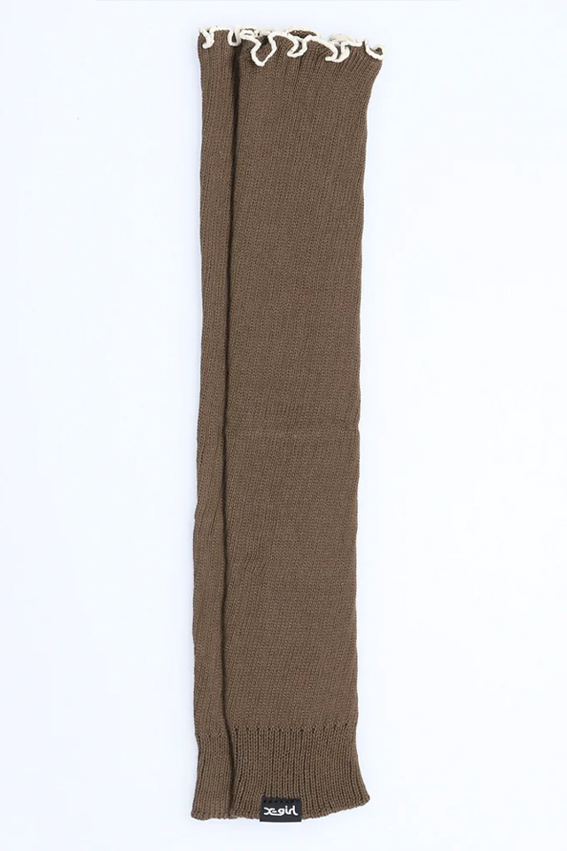 X-girl エックスガール 105233054017 FLARED ARM WARMER X-girl アームウォーマー BROWN 正規通販 レディース