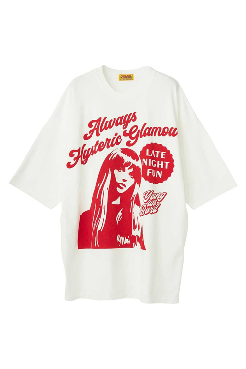 HYSTERIC GLAMOUR ヒステリックグラマー 01261CO01 ALWAYS HG ワンピース WHITE 正規通販 レディース