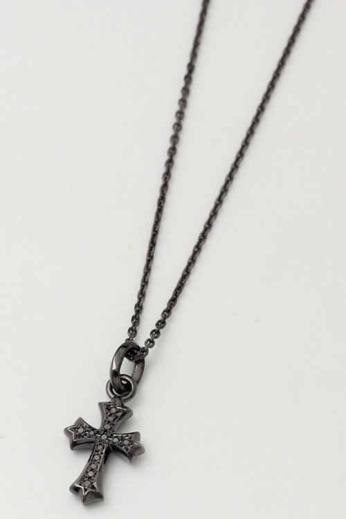 IVXLCDM アイブイエックスエルシーディーエムIVX-P956 CROSS CHARM PENDANT [MATTE BK/BLACK DIA] 【公式通販】