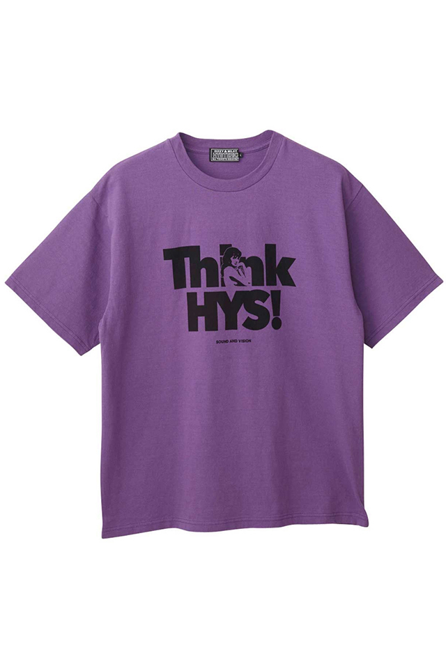 HYSTERIC GLAMOUR ヒステリックグラマー 02232CT05 THINK HYS Tシャツ PURPLE 正規通販 メンズ