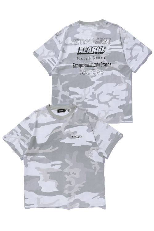 XLARGE エクストララージ 101262011030 MULTI LOGO CAMO S/S TEE Tシャツ WHITE 正規通販 メンズ レディース