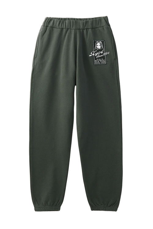 X-girl エックスガール 105253031010 FACE BOX PATCH SWEAT PANTS スウェットパンツ CHACOAL 正規通販 レディース