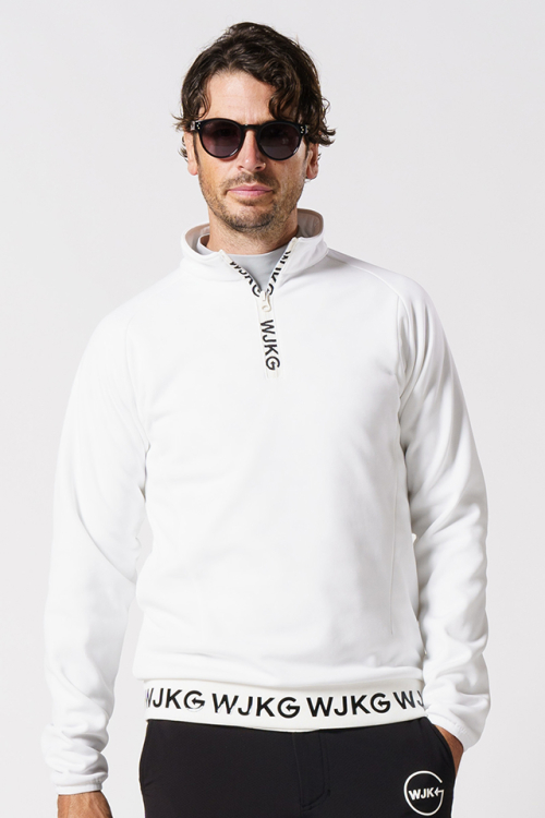 WJKG gf710c half zip pullover ハーフジッププルオーバー WHITE 正規通販 メンズ ゴルフ 2023年11月15日入荷予定