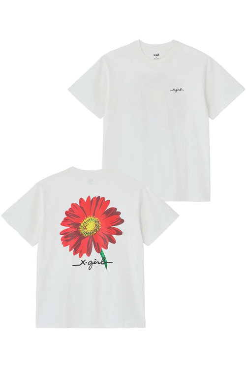 X-girl エックスガール 105232011006 BIG FLOWER S/S TEE X-girl Tシャツ WHITE 正規通販 レディース