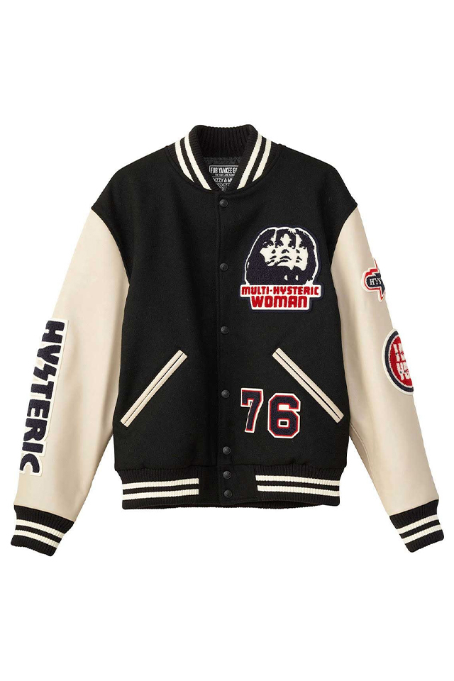 HYSTERIC GLAMOUR ヒステリックグラマー 02253AB04 SPEAK NO EVILワッペン スタジャン BLACK 正規通販 メンズ