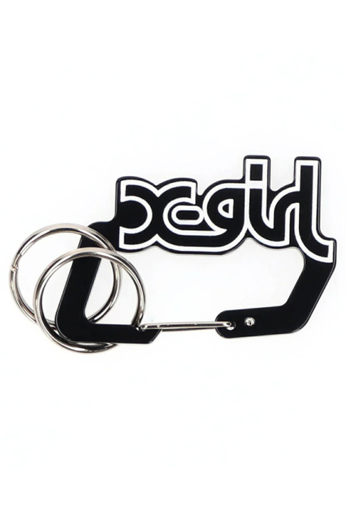 X-girl エックスガール 105233054008 MILLS LOGO CARABINER X-girl ロゴカラビナ BLACK 正規通販 レディース