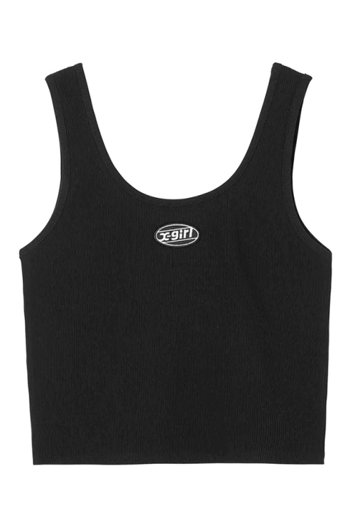 X-girl エックスガール 105232013024 OVAL LOGO TANK TOP X-girl タンクトップ BLACK 正規通販 レディース