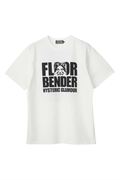 HYSTERIC GLAMOUR ヒステリックグラマー 02263CT09 FLOOR BENDER Tシャツ WHITE 正規通販 メンズ