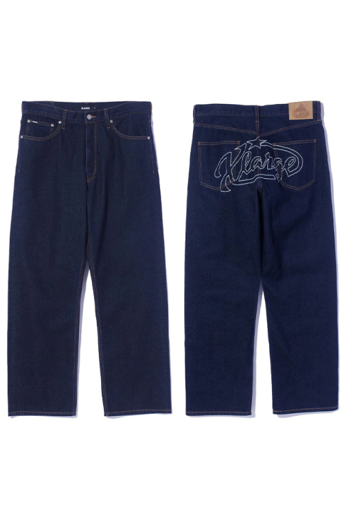 XLARGE エクストララージ 101261031009 STAR LOGO DENIM PANTS スターロゴデニムパンツ INDIGO 正規通販 メンズ レディース