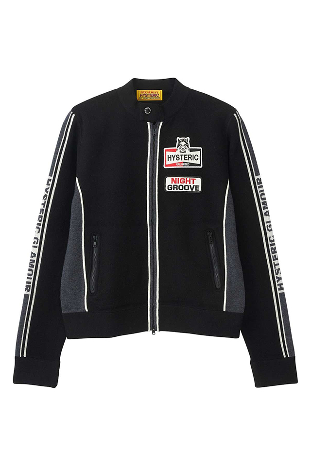 HYSTERIC GLAMOUR ヒステリックグラマー 01253NJ04 UNLIMITEDワッペン シングルライダース BLACK 正規通販 レディース