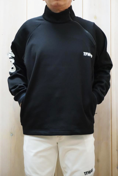 TFW49 ティーエフダブリューフォーティーナイン T042320005 HALF ZIP PULLOVER ハーフジッププルオーバー BLK × BLK 正規通販 メンズ ゴルフ