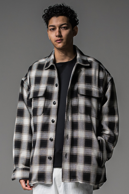 RESOUND CLOTHING リサウンドクロージング RC37-JK-004 CHECK CPO SHIRTS JK チェックCPOシャツジャケット BK CHECK 正規通販 メンズ 2025年10月20日入荷予定
