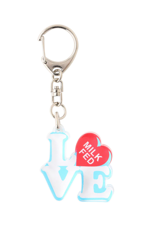 MILKFED. ミルクフェド 103232054005 LOVE KEYCHAIN MILKFED. キーホルダー WHITE 正規通販 レディース