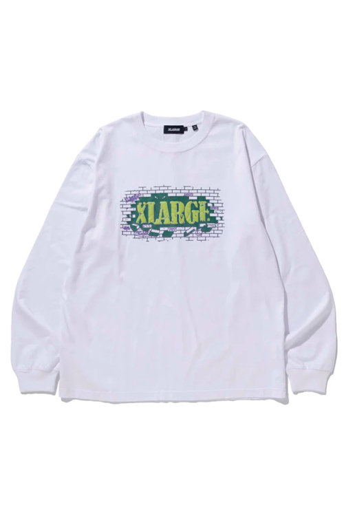 XLARGE エクストララージ 101233011001 WALLS HAVE EYES L/S TEE XLARGE ロングスリーブTシャツ WHITE 正規通販 メンズ レディース