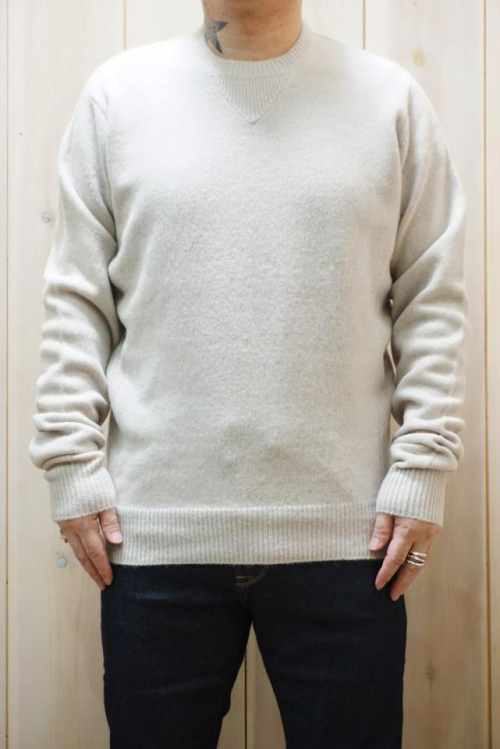 junhashimoto ジュンハシモト 1092320003 7GG CREW NECK KNIT クルーネックニット OFF BEIGE 正規通販 メンズ