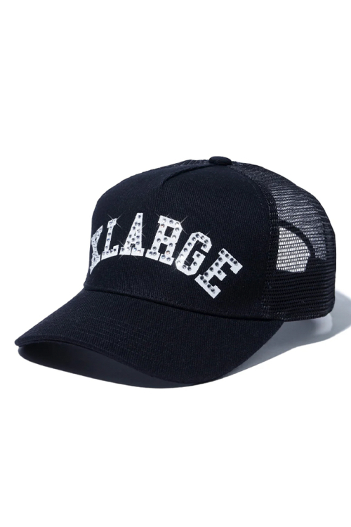 XLARGE エクストララージ 101261051012 RHINESTONE LOGO MESH CAP メッシュキャップ BLACK 正規通販 メンズ レディース