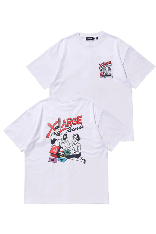 XLARGE エクストララージ 101232011068 LISTEN TO THE RECORD S/S TEE XLARGE Tシャツ WHITE 正規通販 メンズ レディース