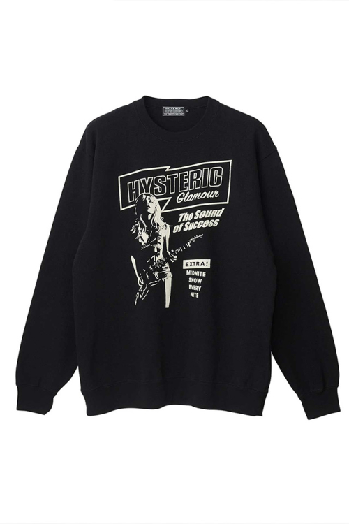 HYSTERIC GLAMOUR ヒステリックグラマー 02263CL12 HG SOUND OF SUCCESS Tシャツ BLACK 正規通販 メンズ