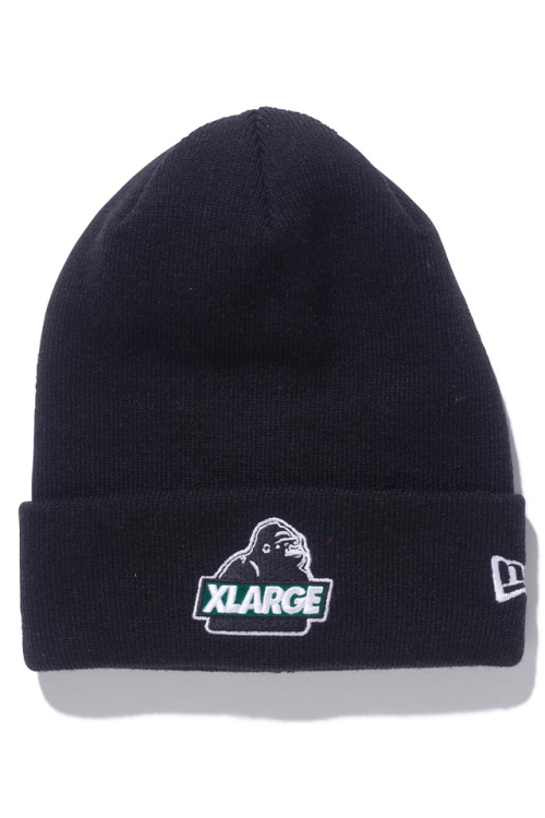 XLARGE 101224051014 XLARGE×NEWERA SLANTED OG CUFF BEANIE ビーニー BLACK 正規通販 メンズ レディース