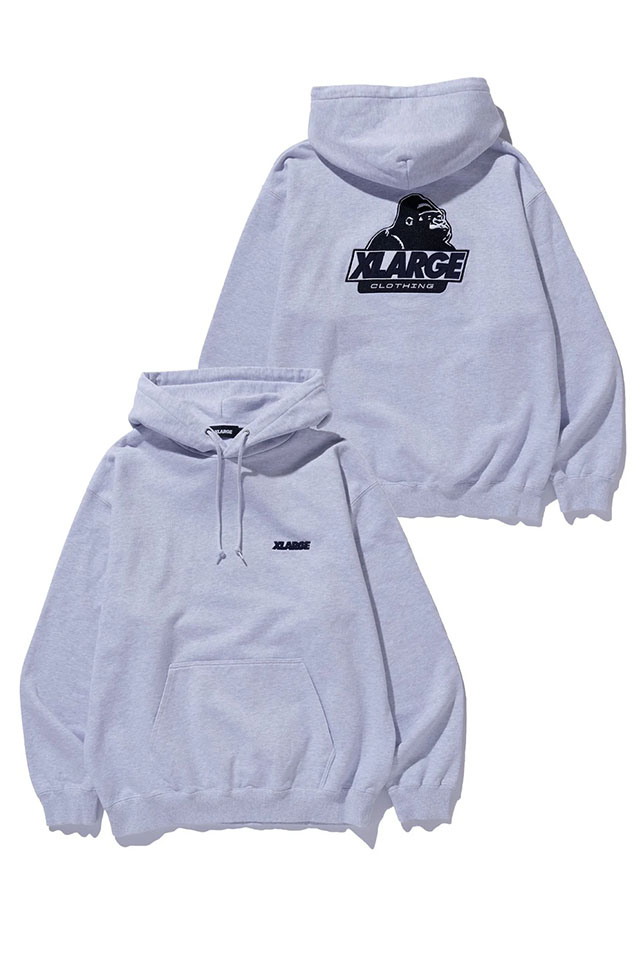 XLARGE エクストララージ 101254012010 OLD OG HOODED SWEATSHIRT パーカー ASH 正規通販 メンズ レディース