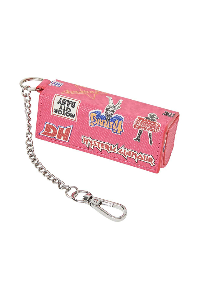 HYSTERIC GLAMOUR ヒステリックグラマー 01263QG06 ROCK CITY柄 リップケース PINK 正規通販 レディース