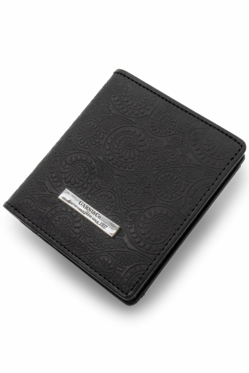 GARNI ガルニ GL23001 Vine Pattern Mini Fold Wallet 財布 BLACK 正規通販 メンズ レディース