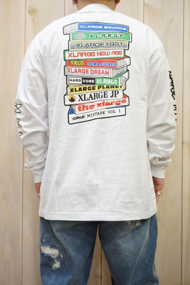 XLARGE エクストララージ 101223011037 SOUNDS L/S TEE XLARGE ロングスリーブTシャツ WHITE 正規通販 メンズ レディース