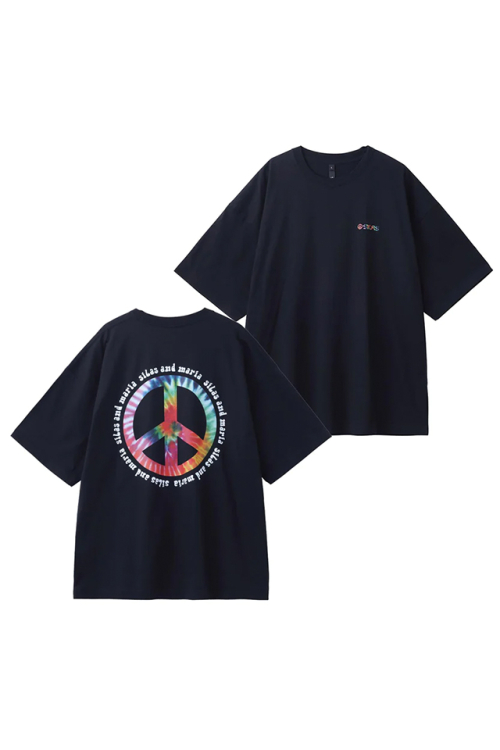 SILAS サイラス 110232011028 PEACE LOGO PRINT WIDE S/S TEE SILAS Tシャツ BLACK 正規通販 メンズ