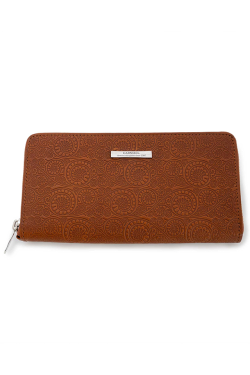 GARNI ガルニ GL16014 Vine Pattern Zip Long Wallet BROWN 財布 正規通販 メンズ レディース