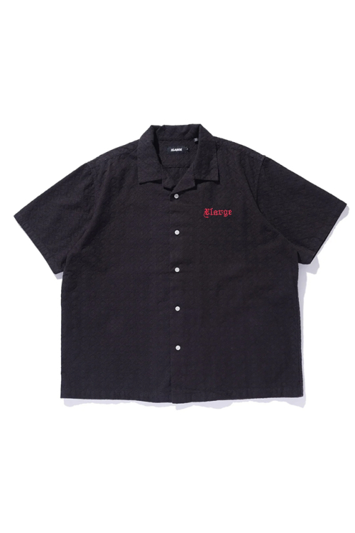 XLARGE エクストララージ 101252014005 EMBROIDERED S/S LACE SHIRT レースシャツ BLACK 正規通販 メンズ レディース