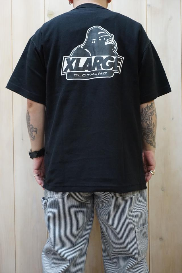 XLARGE エクストララージ 101222011001 XLARGE×Champion REVERSE WEAVE S/S POCKET TEE コラボポケットTシャツ BLACK 正規通販 メンズ レディース