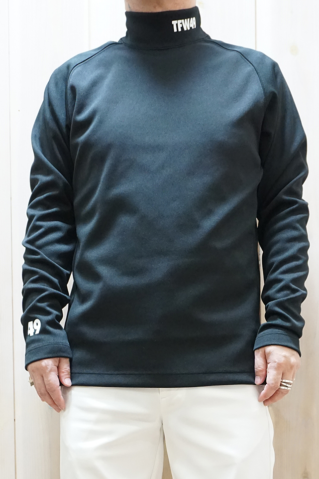 TFW49 ティーエフダブリューフォーティーナイン T102220017 WARM MOCKNECK LS T ウォームモックネックロングスリーブTシャツ BLK × BLK 正規通販 メンズ ゴルフ