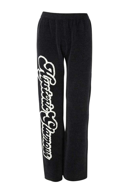 HYSTERIC GLAMOUR ヒステリックグラマー 01261NP01 HYSTERIC GLAMOUR編込 フレアパンツ BLACK 正規通販 レディース