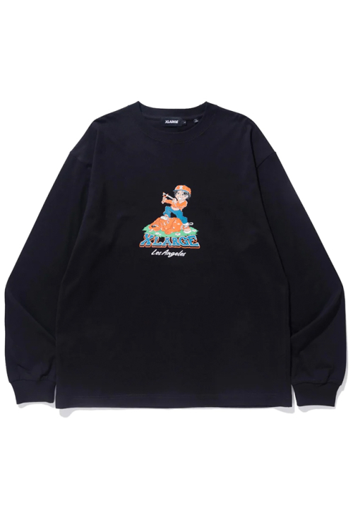 XLARGE エクストララージ 101231011006 BADNESS L/S TEE XLARGE ロングスリーブTシャツ BLACK 正規通販 メンズ レディース