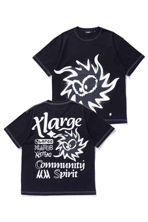 XLARGE エクストララージ 101252011027 COMMUNITY SPIRIT S/S TEE Tシャツ BLACK 正規通販 メンズ レディース