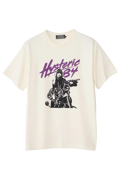 HYSTERIC GLAMOUR ヒステリックグラマー 02251CT22 LET’S GO CRAZY Tシャツ WHITE 正規通販 メンズ