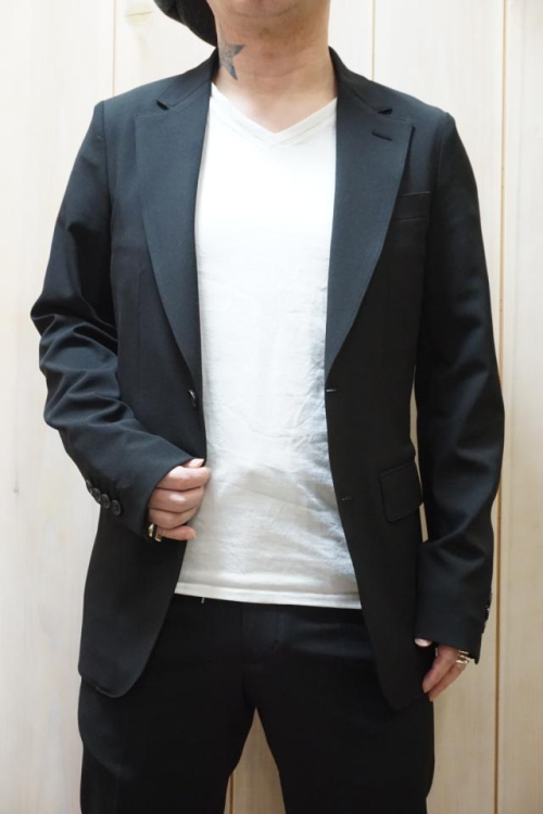 メンズ junhashimoto ジュンハシモト 1032210004 J04 SEMI PEAK 2B JACKET セミピークスリムライト2Bジャケット BLACK 正規通販