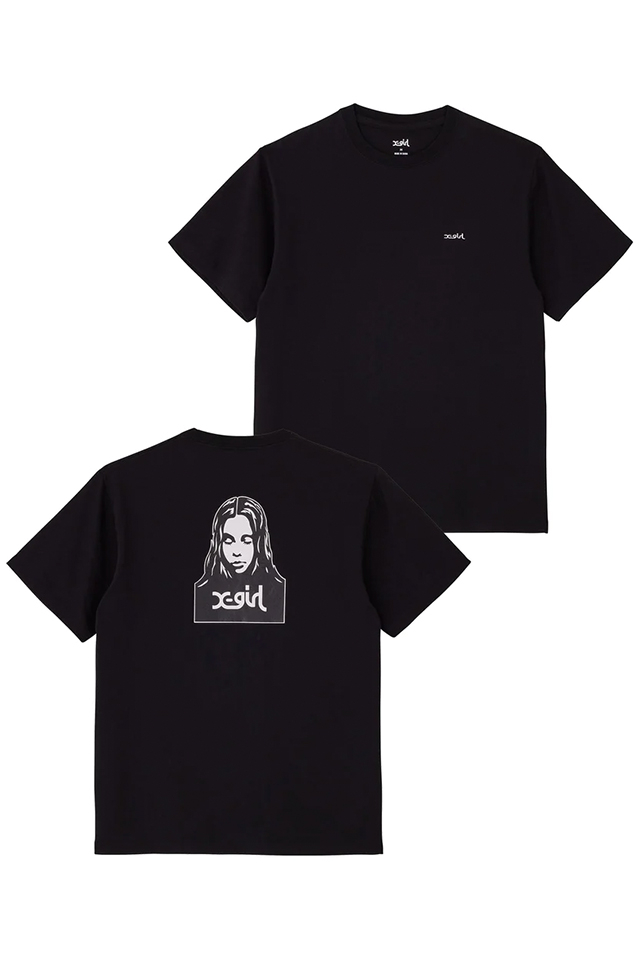 X-girl エックスガール 105233011020 FACE S/S TEE X-girl Tシャツ BLACK 正規通販 レディース