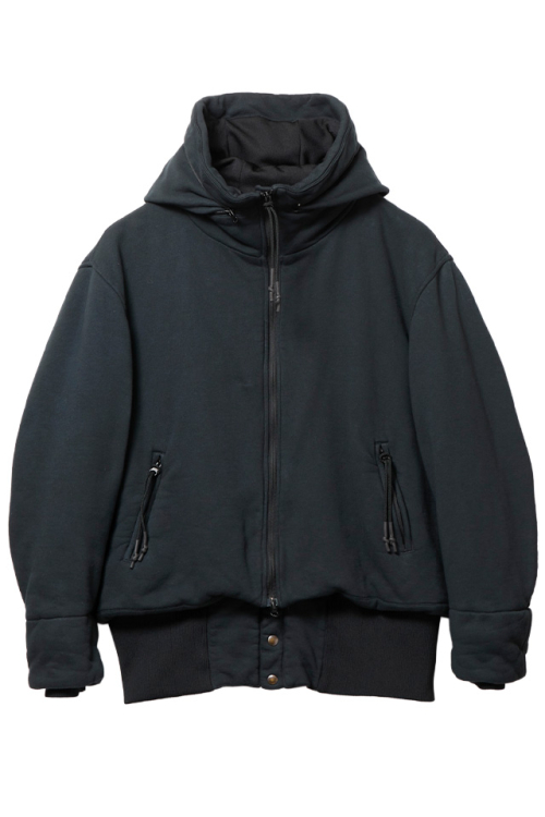 RIPVANWINKLE リップヴァンウィンクル RB-814 STAND HOODIE スタンドフーディ DUST BLACK 正規通販 メンズ 2026年9月30日入荷予定