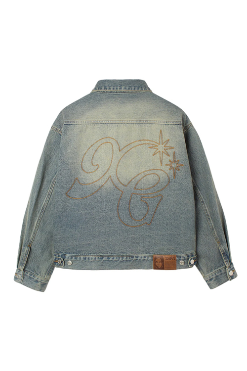 X-girl エックスガール 105263021006 LOGO MARK STITCHED DENIM JACKET デニムジャケット LtINDIGO 正規通販 レディース
