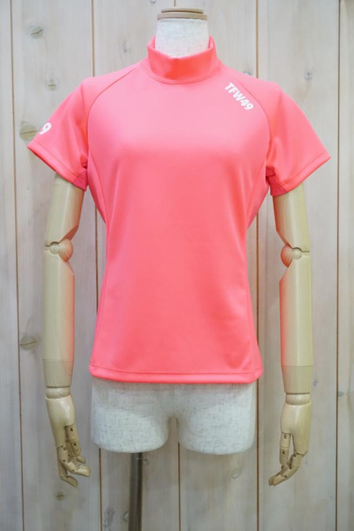 TFW49 TL10231006 MESH MOCK NECK T モックネックTシャツ PINK 正規通販 ゴルフ レディース