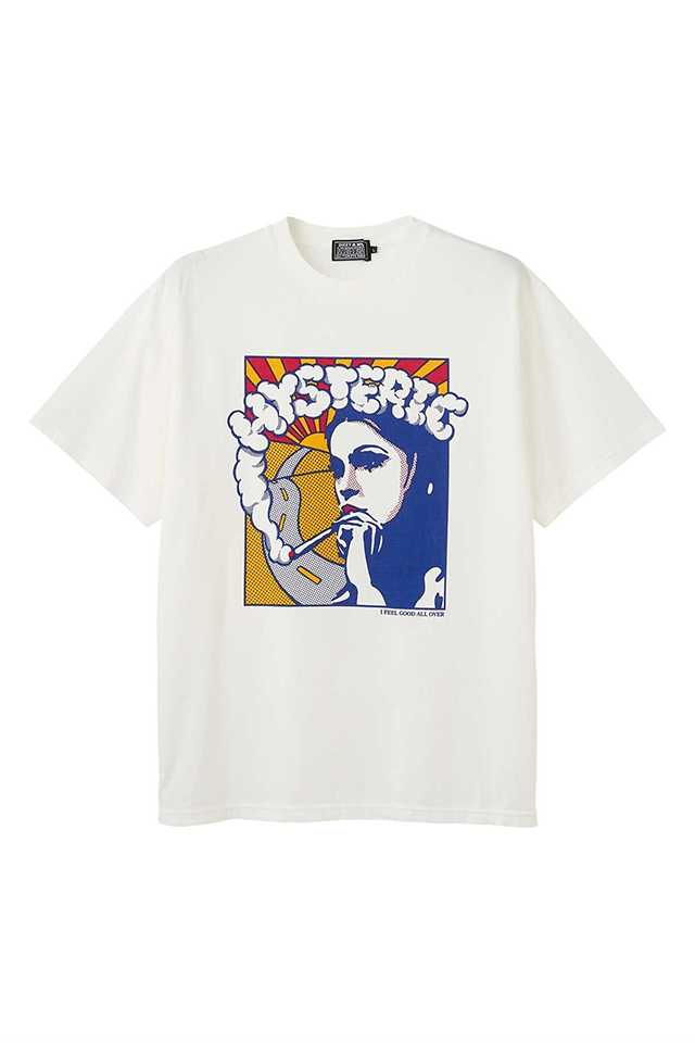 HYSTERIC GLAMOUR ヒステリックグラマー 02261CT19 SMOKERS FIELD Tシャツ WHITE 正規通販 メンズ