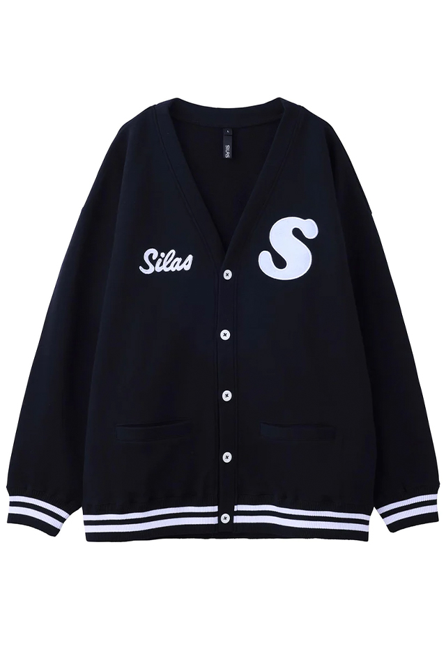 SILAS サイラス 110231015001 SWEAT CARDIGAN SILAS スウェットカーディガン BLACK 正規通販 メンズ