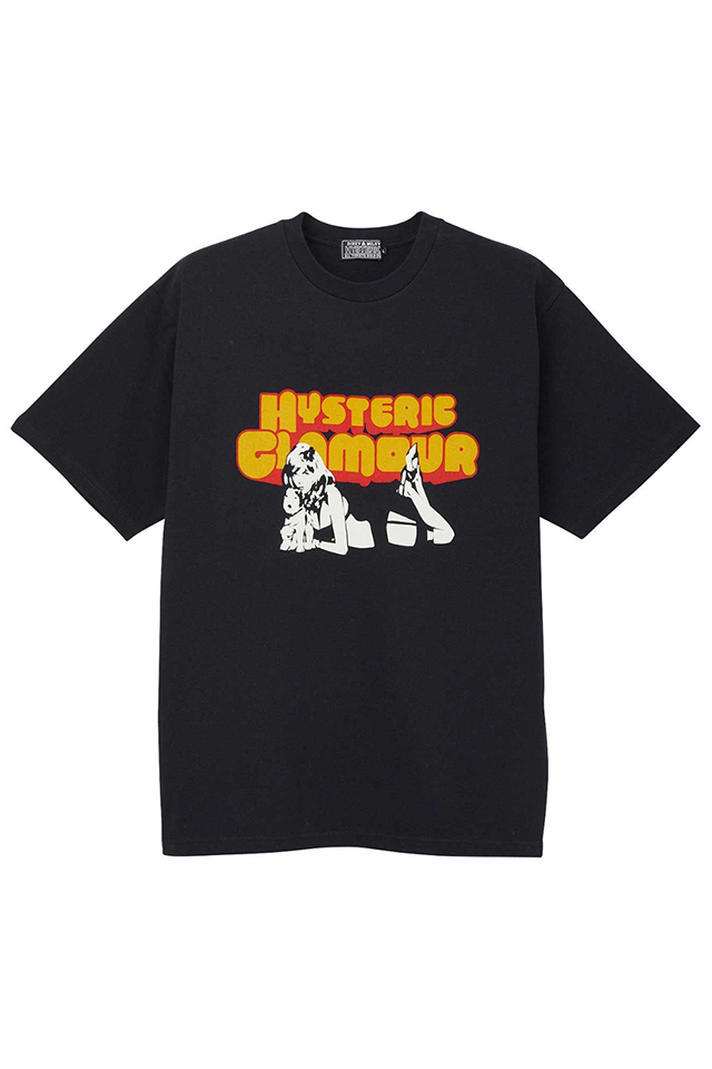 HYSTERIC GLAMOUR ヒステリックグラマー 02241CT15 POP ROCK Tシャツ BLACK 正規通販 メンズ