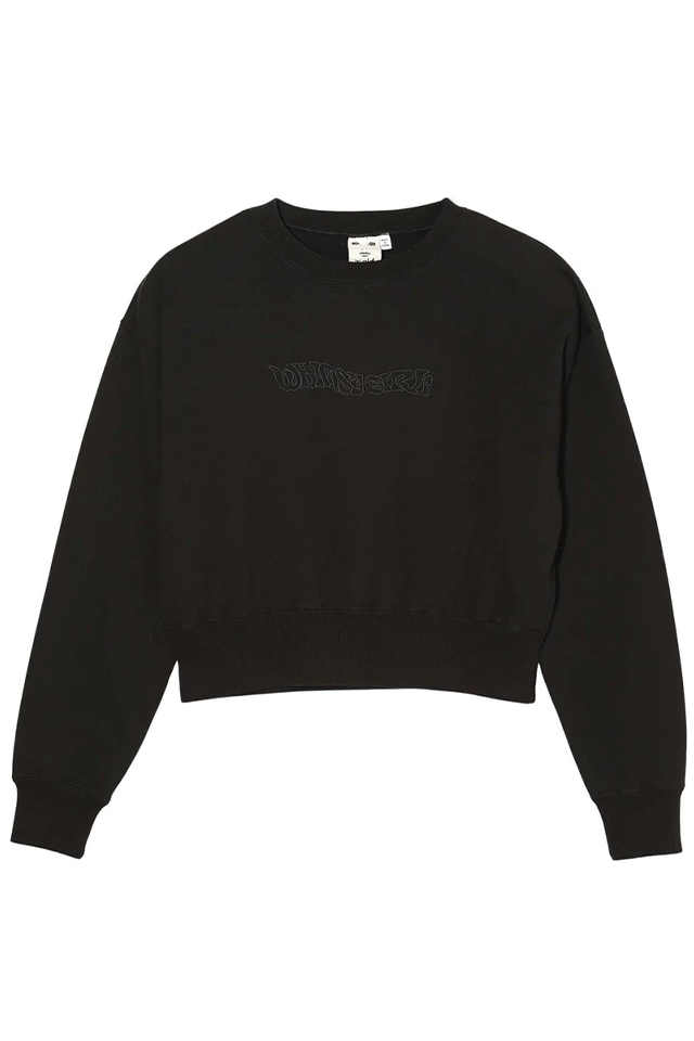 X-girl エックスガール 105234012012 BUTTERFLY EMBROIDERY COMPACT SWEAT TOP X-girl スウェット BLACK 正規通販 レディース