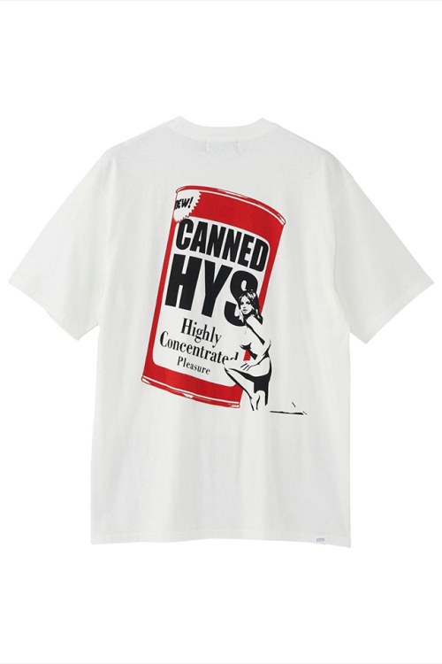 HYSTERIC GLAMOUR ヒステリックグラマー 02241CT26 CANNED HYSTERIC Tシャツ WHITE 正規通販 メンズ
