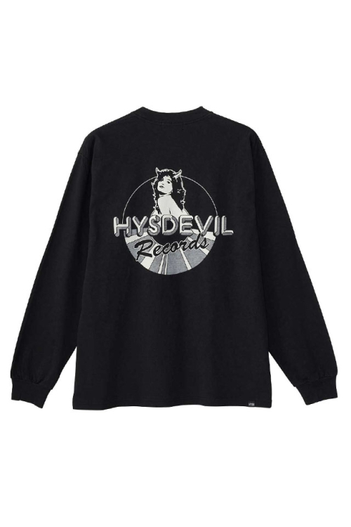HYSTERIC GLAMOUR ヒステリックグラマー 02253CL15 HYSDEVIL RECORDS Tシャツ BLACK 正規通販 メンズ