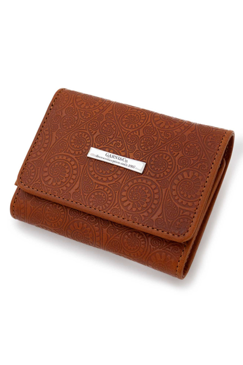 GARNI ガルニ GL19001 Vine Pattern Three Fold Wallet 財布 BROWN 正規通販 メンズ レディース