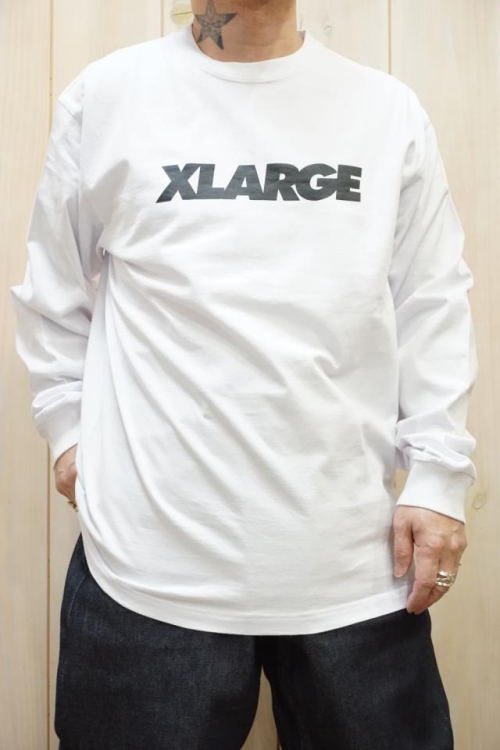 XLARGE エクストララージ 101221011003 STANDARD LOGO L/S TEE XLARGE ロングスリーブTシャツ WHITE 正規通販 メンズ レディース